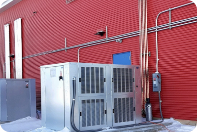an hvac unit on a deli
