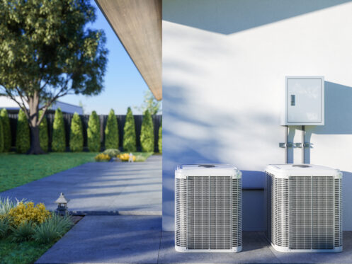Air conditioner units outside a Cheyenne home